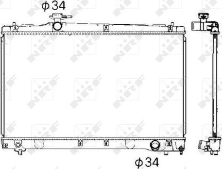 NRF 53401 - Radiators, Motora dzesēšanas sistēma autodraugiem.lv