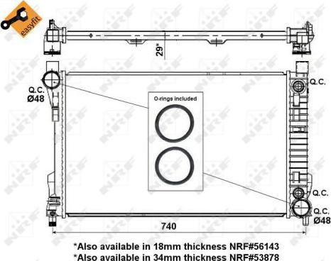 NRF 53419 - Radiators, Motora dzesēšanas sistēma autodraugiem.lv