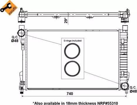 NRF 53418 - Radiators, Motora dzesēšanas sistēma autodraugiem.lv