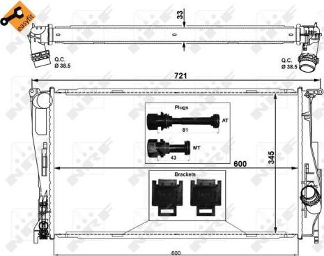 NRF 53472 - Radiators, Motora dzesēšanas sistēma autodraugiem.lv