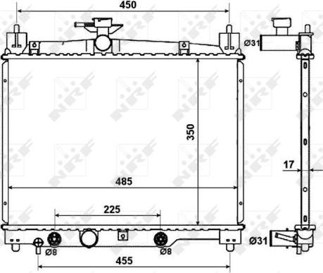 NRF 53599 - Radiators, Motora dzesēšanas sistēma autodraugiem.lv