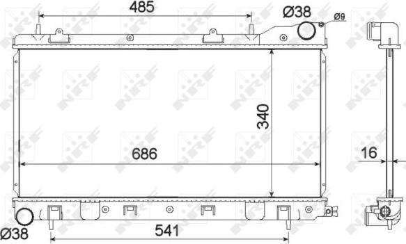 NRF 53595 - Radiators, Motora dzesēšanas sistēma autodraugiem.lv