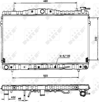 NRF 53505 - Radiators, Motora dzesēšanas sistēma autodraugiem.lv