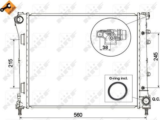 NRF 53525 - Radiators, Motora dzesēšanas sistēma autodraugiem.lv