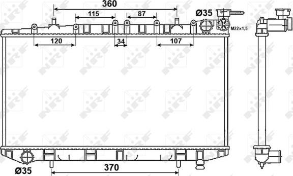 NRF 53523 - Radiators, Motora dzesēšanas sistēma autodraugiem.lv