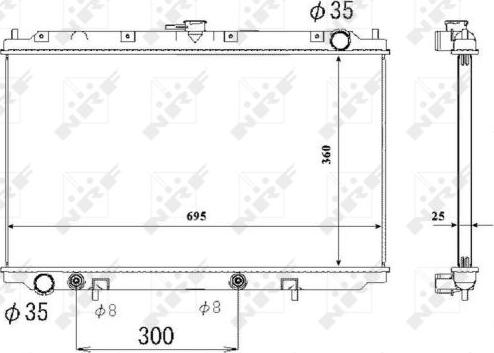 NRF 53695 - Radiators, Motora dzesēšanas sistēma autodraugiem.lv