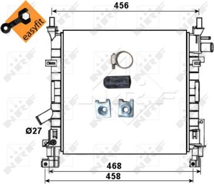 NRF 53651 - Radiators, Motora dzesēšanas sistēma autodraugiem.lv