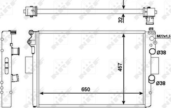 NRF 53652 - Radiators, Motora dzesēšanas sistēma autodraugiem.lv