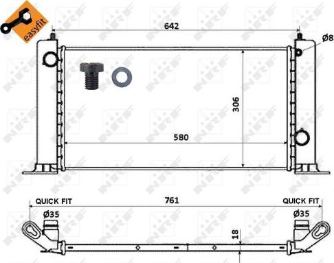 NRF 53603 - Radiators, Motora dzesēšanas sistēma autodraugiem.lv