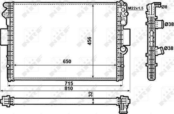 NRF 53612 - Radiators, Motora dzesēšanas sistēma autodraugiem.lv