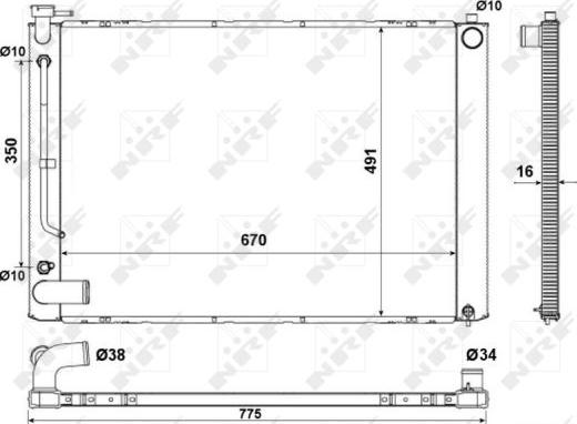 NRF 53681 - Radiators, Motora dzesēšanas sistēma autodraugiem.lv