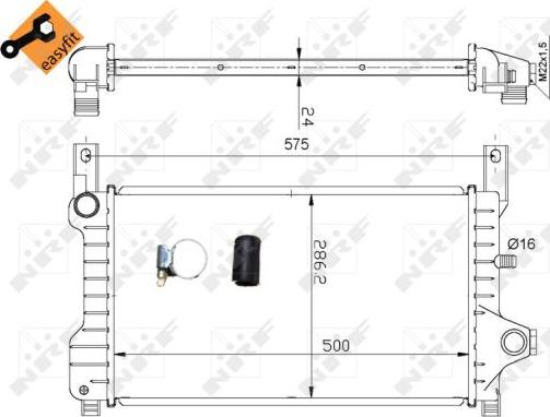 NRF 53635 - Radiators, Motora dzesēšanas sistēma autodraugiem.lv