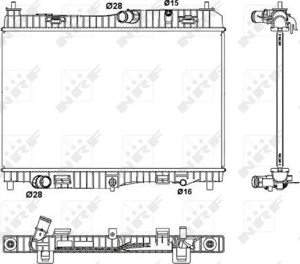 NRF 53043 - Radiators, Motora dzesēšanas sistēma autodraugiem.lv