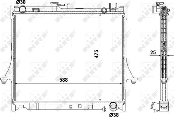 NRF 53055 - Radiators, Motora dzesēšanas sistēma autodraugiem.lv