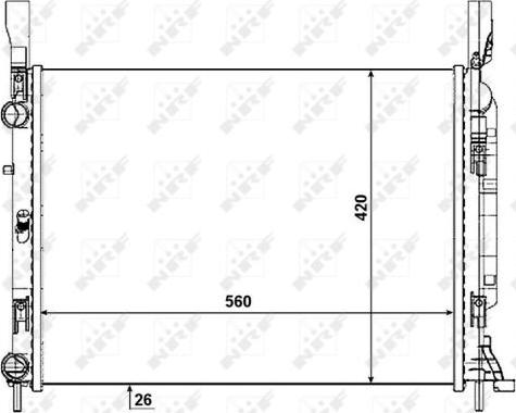 NRF 53004 - Radiators, Motora dzesēšanas sistēma autodraugiem.lv