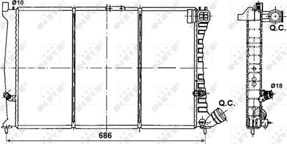 NRF 53085 - Radiators, Motora dzesēšanas sistēma autodraugiem.lv