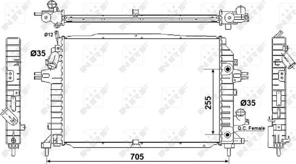 NRF 53082 - Radiators, Motora dzesēšanas sistēma autodraugiem.lv