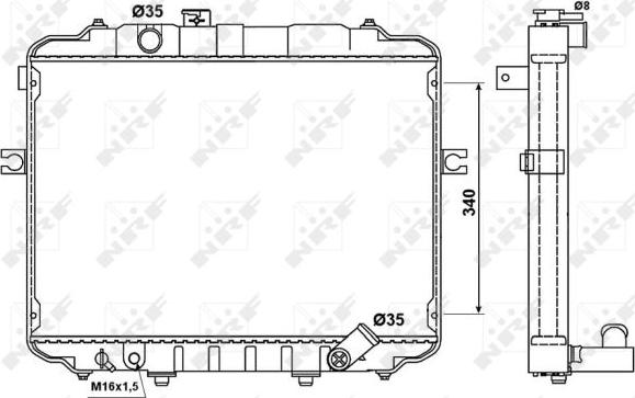 NRF 53034 - Radiators, Motora dzesēšanas sistēma autodraugiem.lv