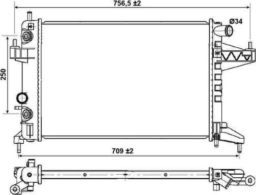 NRF 53035 - Radiators, Motora dzesēšanas sistēma autodraugiem.lv