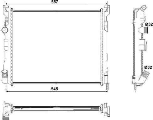 NRF 53032 - Radiators, Motora dzesēšanas sistēma autodraugiem.lv