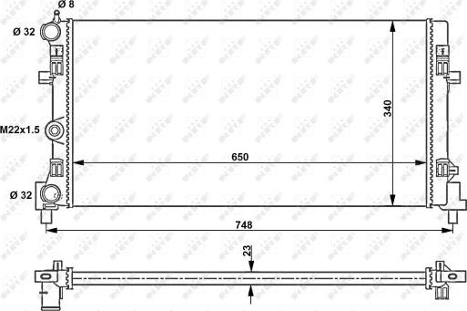 NRF 53024A - Radiators, Motora dzesēšanas sistēma autodraugiem.lv