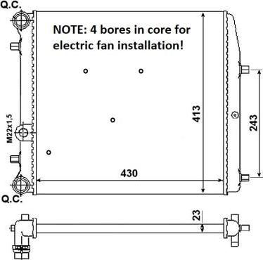 NRF 53021A - Radiators, Motora dzesēšanas sistēma autodraugiem.lv