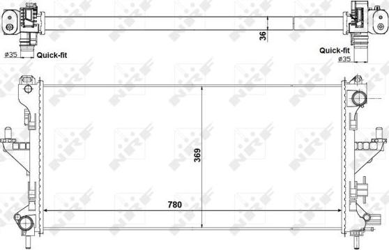 NRF 53199 - Radiators, Motora dzesēšanas sistēma autodraugiem.lv