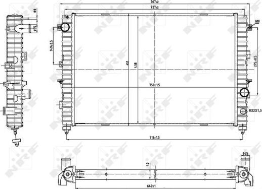 NRF 53197 - Radiators, Motora dzesēšanas sistēma autodraugiem.lv