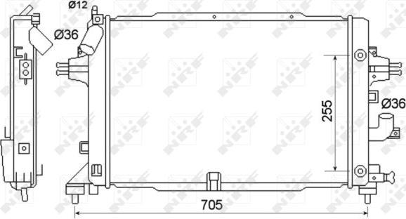 NRF 53145 - Radiators, Motora dzesēšanas sistēma autodraugiem.lv