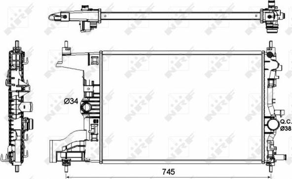 NRF 53148 - Radiators, Motora dzesēšanas sistēma autodraugiem.lv