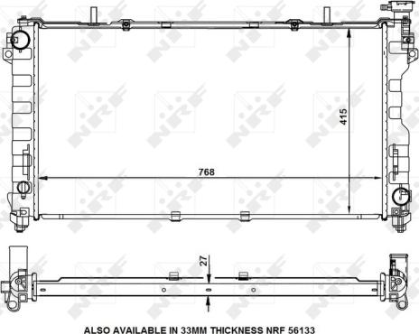 NRF 53156 - Radiators, Motora dzesēšanas sistēma autodraugiem.lv