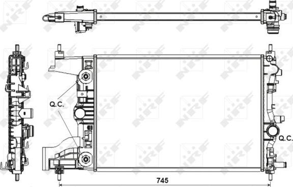 NRF 53153 - Radiators, Motora dzesēšanas sistēma autodraugiem.lv