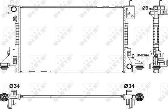 NRF 53160 - Radiators, Motora dzesēšanas sistēma autodraugiem.lv