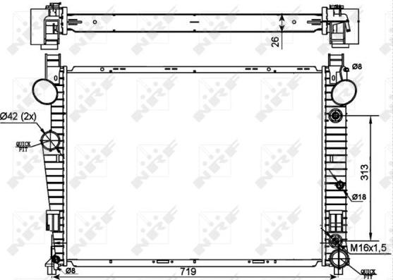 NRF 53107 - Radiators, Motora dzesēšanas sistēma autodraugiem.lv