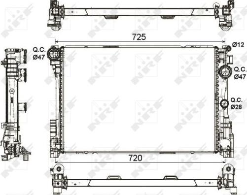 NRF 53113 - Radiators, Motora dzesēšanas sistēma autodraugiem.lv