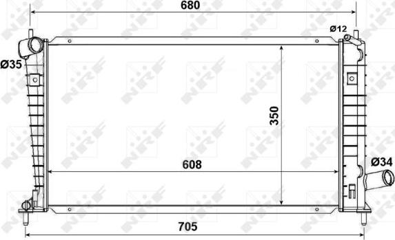 NRF 53189 - Radiators, Motora dzesēšanas sistēma autodraugiem.lv