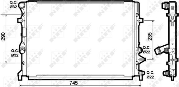 NRF 53139 - Radiators, Motora dzesēšanas sistēma autodraugiem.lv