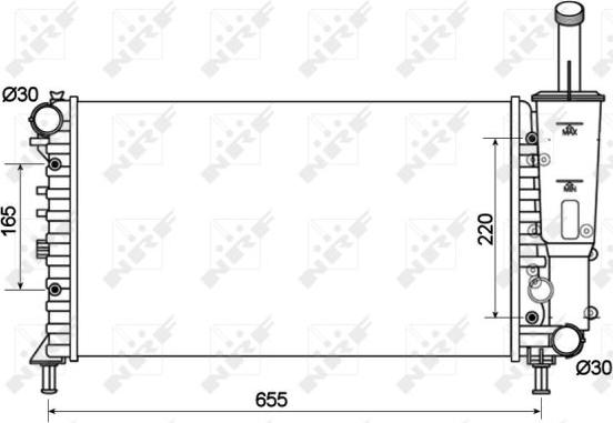 NRF 53124 - Radiators, Motora dzesēšanas sistēma autodraugiem.lv