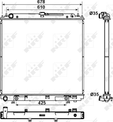 NRF 53179 - Radiators, Motora dzesēšanas sistēma autodraugiem.lv