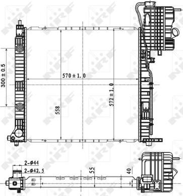 NRF 53177 - Radiators, Motora dzesēšanas sistēma autodraugiem.lv