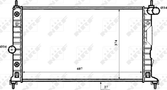 NRF 53844 - Radiators, Motora dzesēšanas sistēma autodraugiem.lv