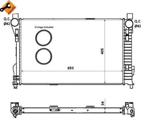 NRF 53854 - Radiators, Motora dzesēšanas sistēma autodraugiem.lv