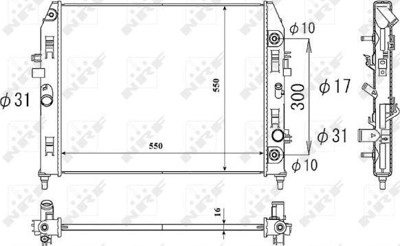 NRF 53851 - Radiators, Motora dzesēšanas sistēma autodraugiem.lv