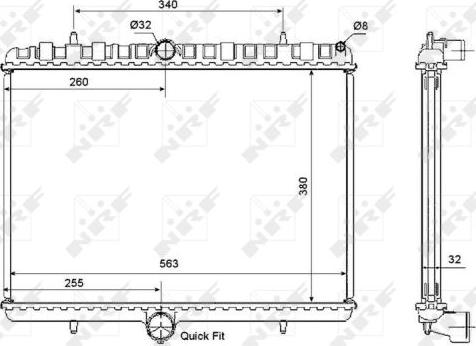 NRF 53861 - Radiators, Motora dzesēšanas sistēma autodraugiem.lv