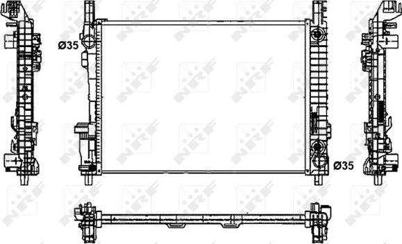 NRF 53800 - Radiators, Motora dzesēšanas sistēma autodraugiem.lv