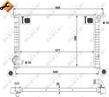 NRF 53807 - Radiators, Motora dzesēšanas sistēma autodraugiem.lv