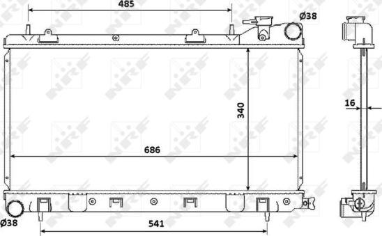 NRF 53815 - Radiators, Motora dzesēšanas sistēma autodraugiem.lv