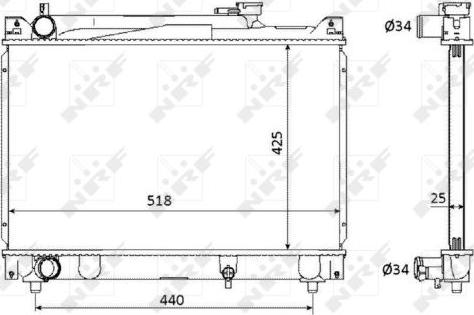 NRF 53882 - Radiators, Motora dzesēšanas sistēma autodraugiem.lv