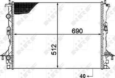 NRF 53820 - Radiators, Motora dzesēšanas sistēma autodraugiem.lv