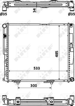 NRF 53874 - Radiators, Motora dzesēšanas sistēma autodraugiem.lv